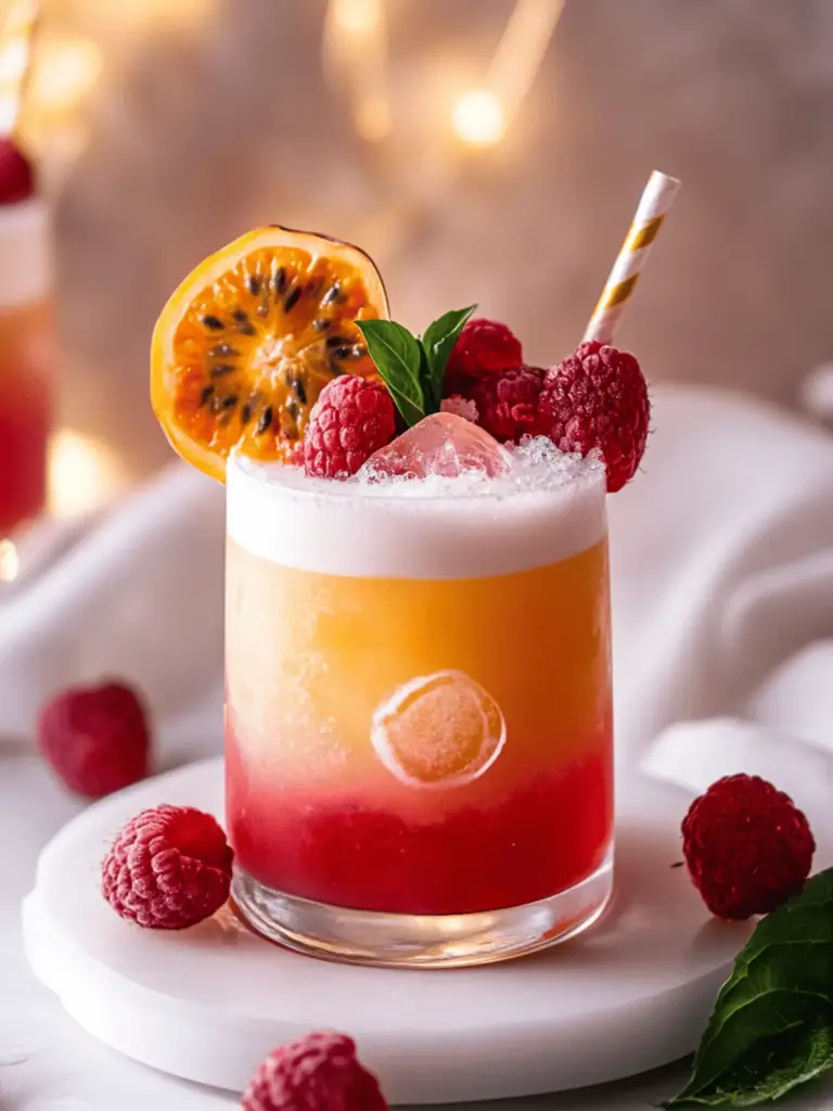 Raspberry Passionfruit Tequila Sour