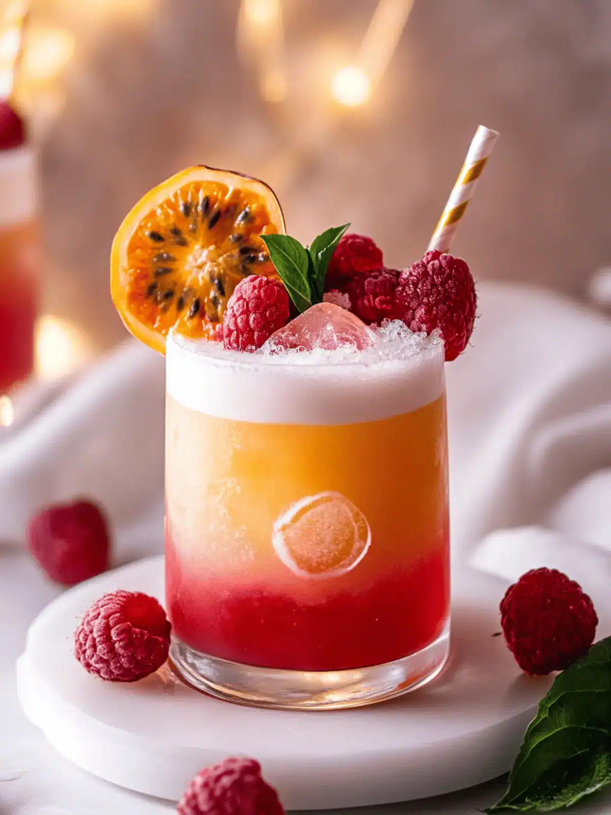 Raspberry Passionfruit Tequila Sour