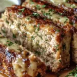 Juicy Garlic Parmesan Chicken Meatloaf