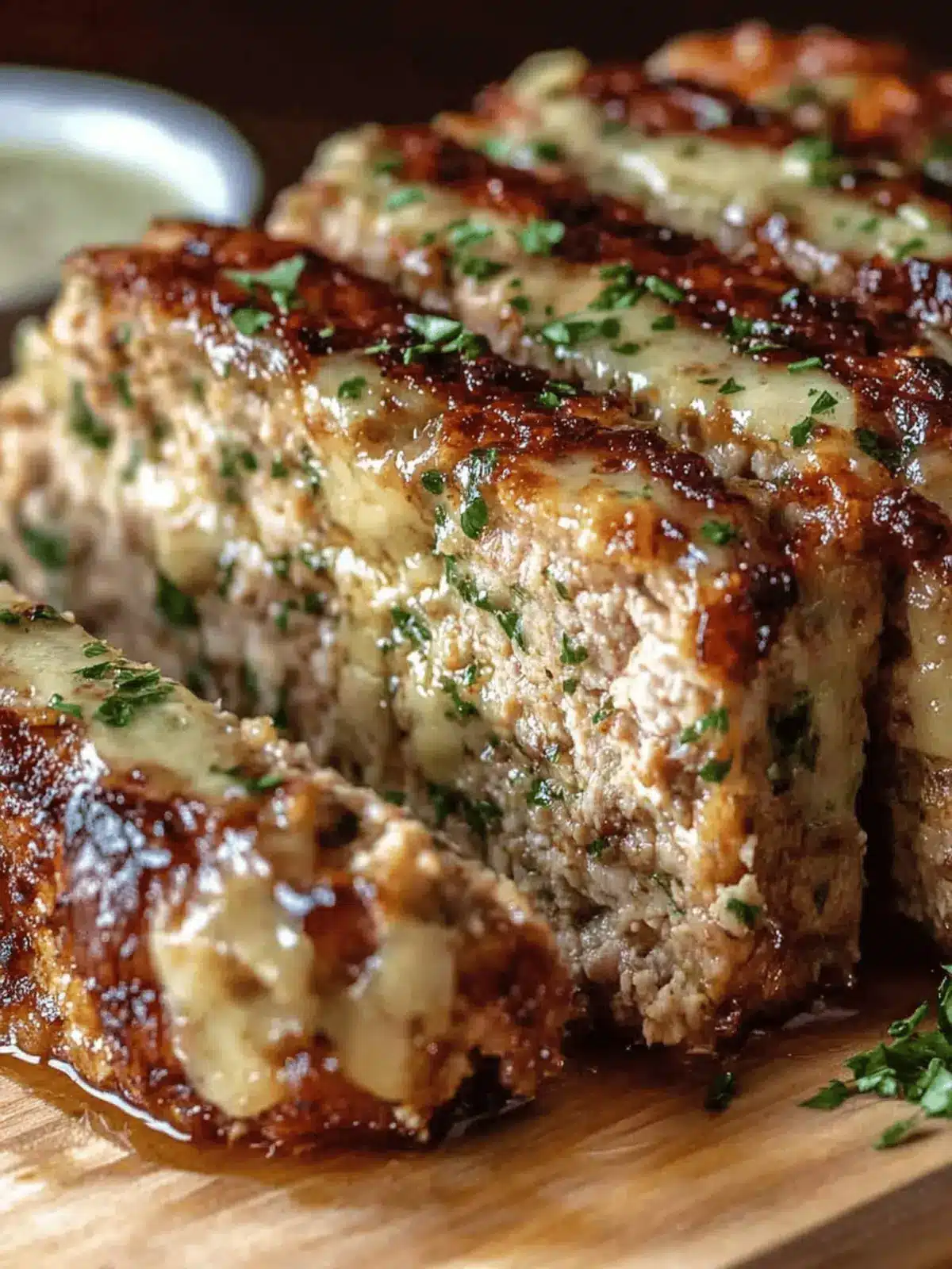 Juicy Garlic Parmesan Chicken Meatloaf