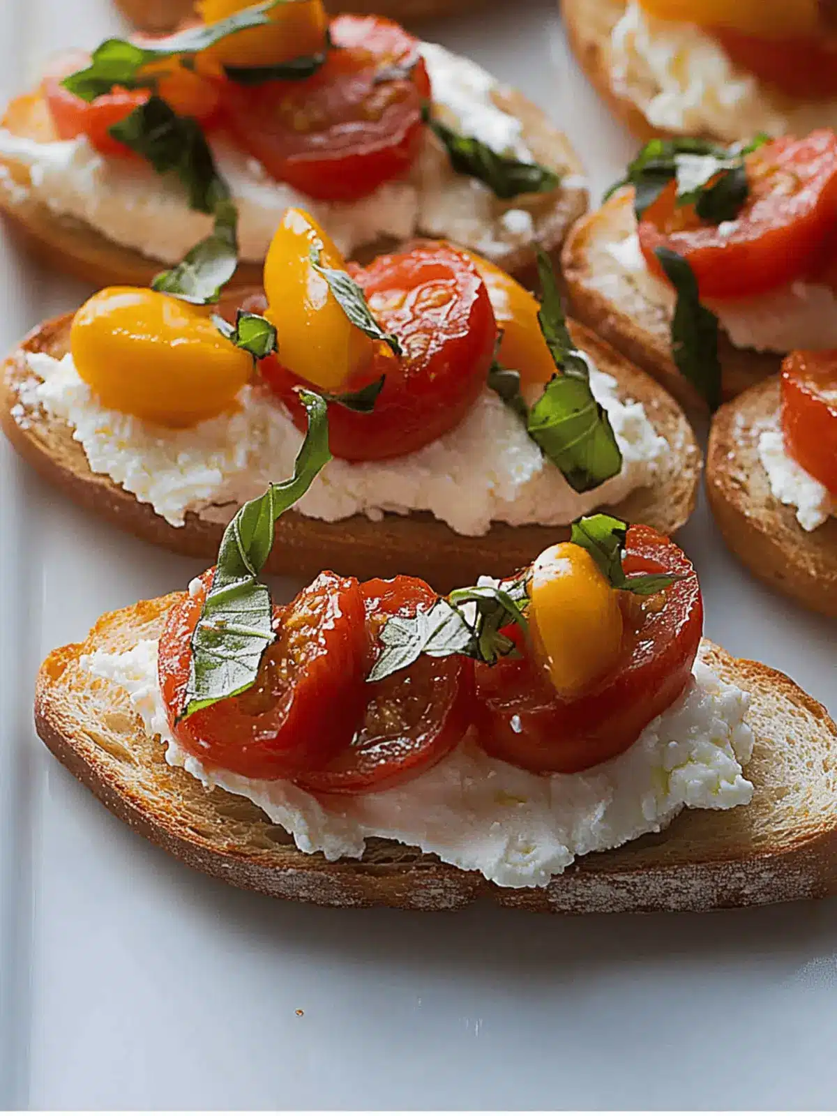 Tomato Crostini with Whipped Feta
