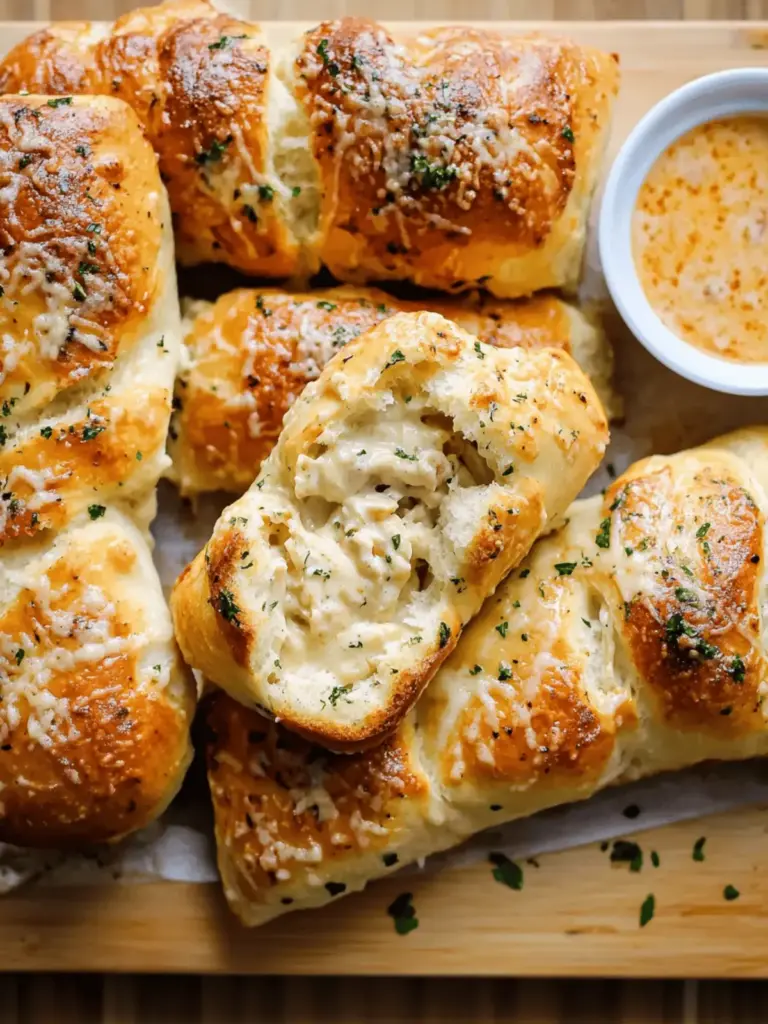 Soft Chicken Alfredo Bread