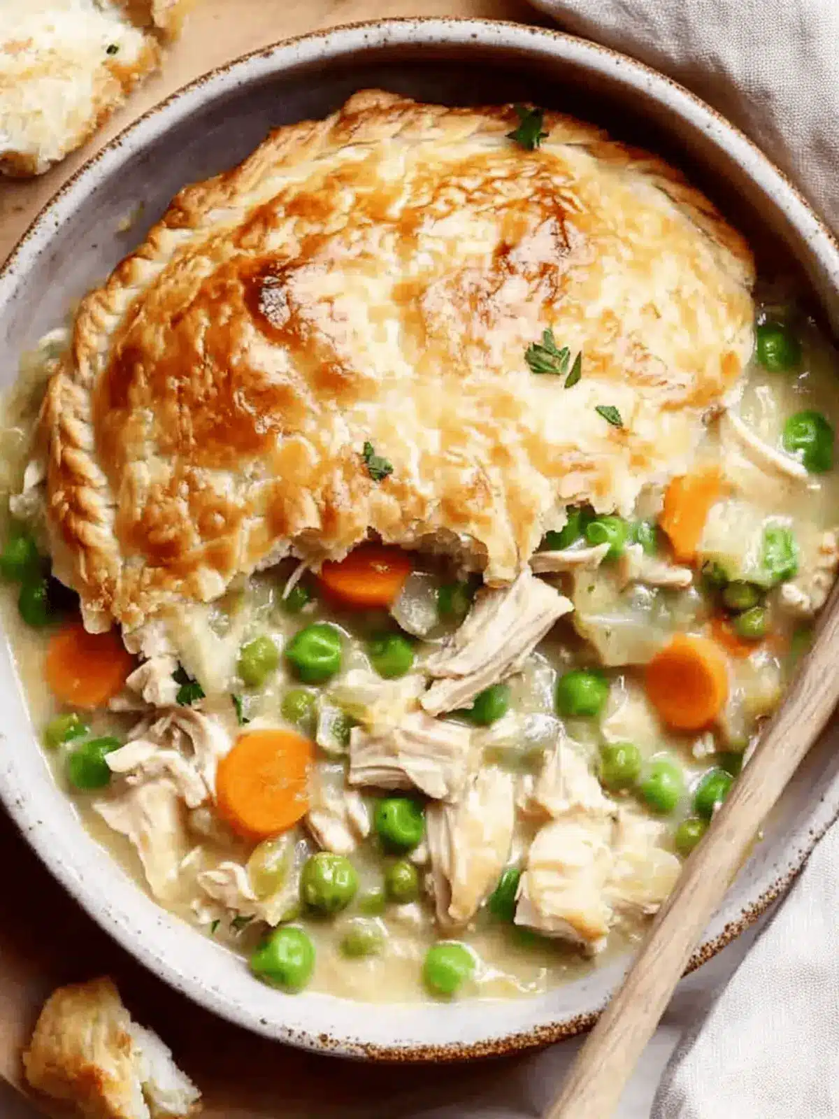 Crustless Chicken Pot Pie