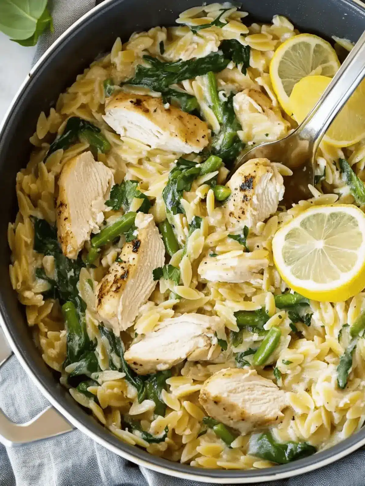 One Pot Lemon Chicken Orzo