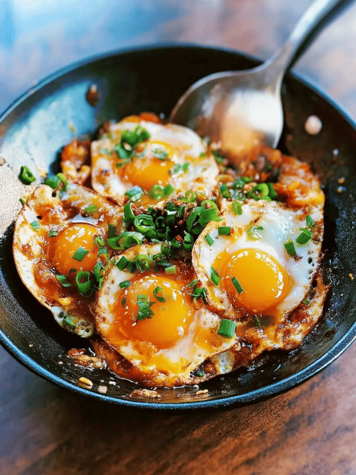 Spicy Sweet and Sour Fried Eggs