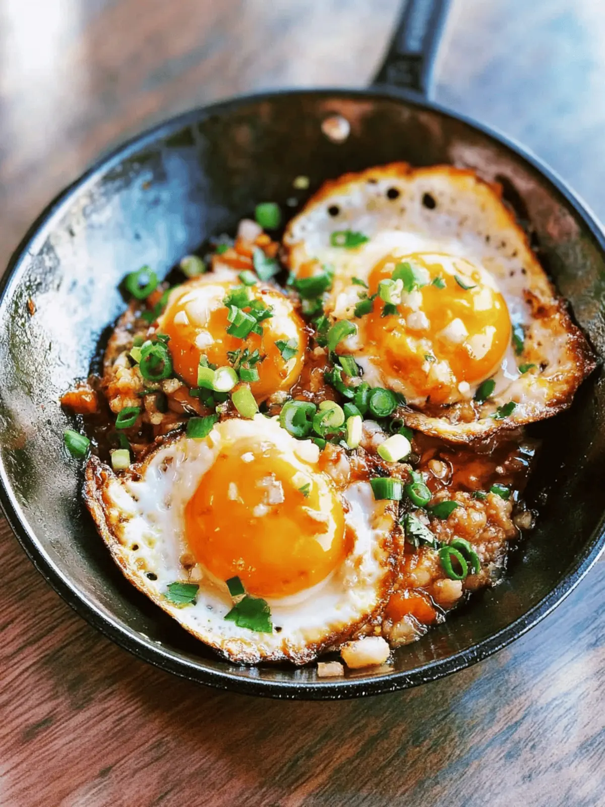 Spicy Sweet and Sour Fried Eggs
