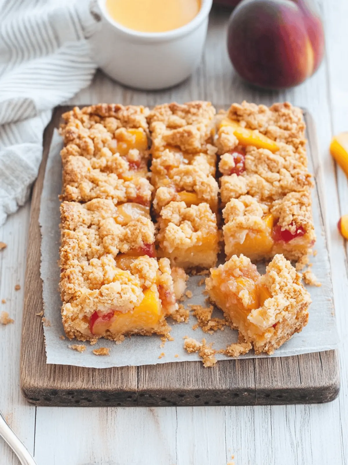 Peaches and Cream Crumble Bars for Ultimate Summer Bliss 2 Peaches and Cream Crumble Bars