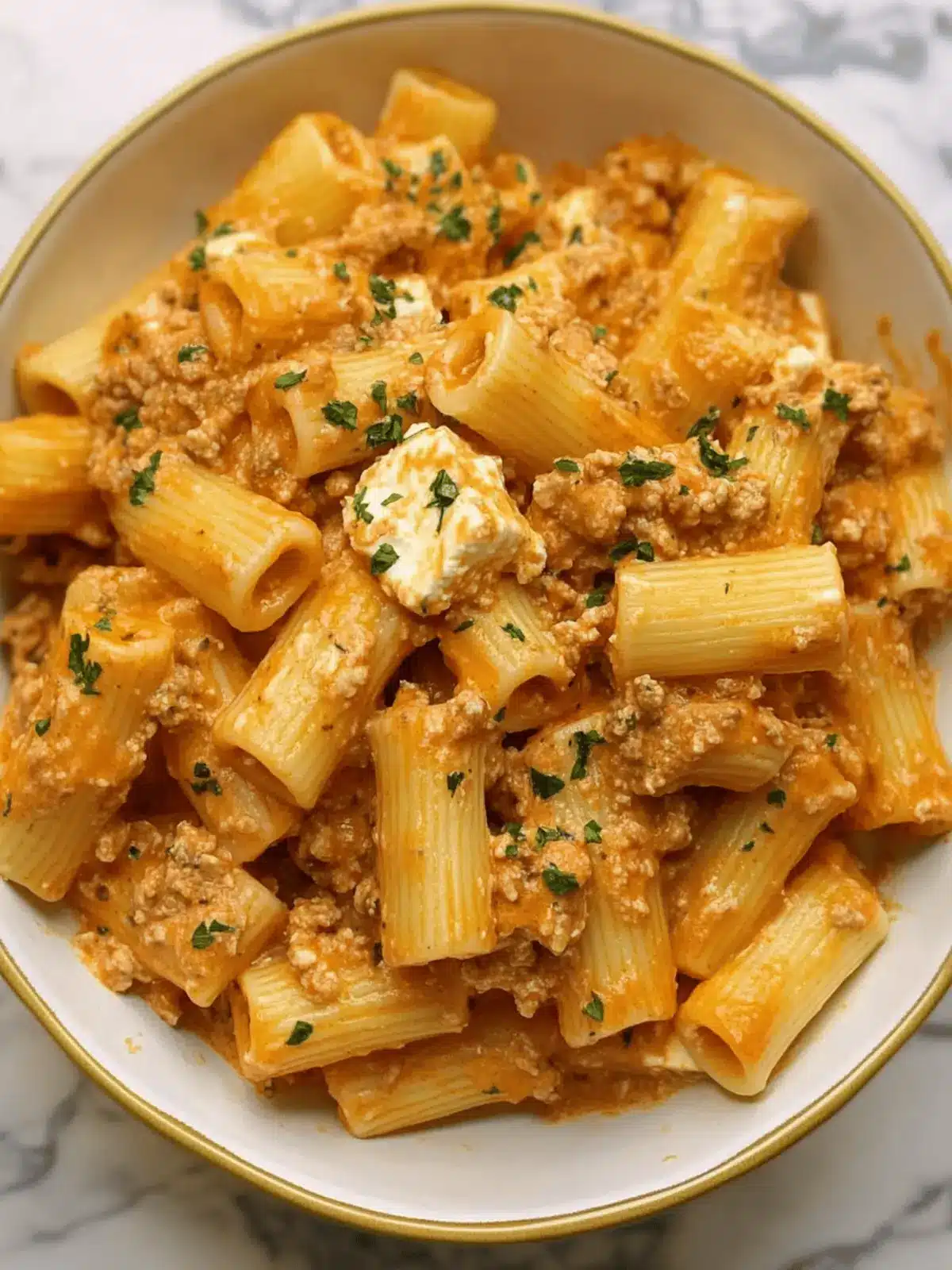 Creamy Rigatoni with Boursin Cheese