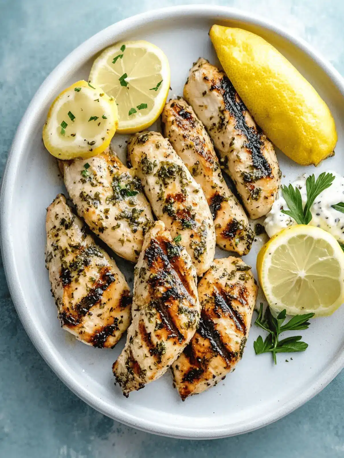 Lemon Herb Marinated Grilled Chicken