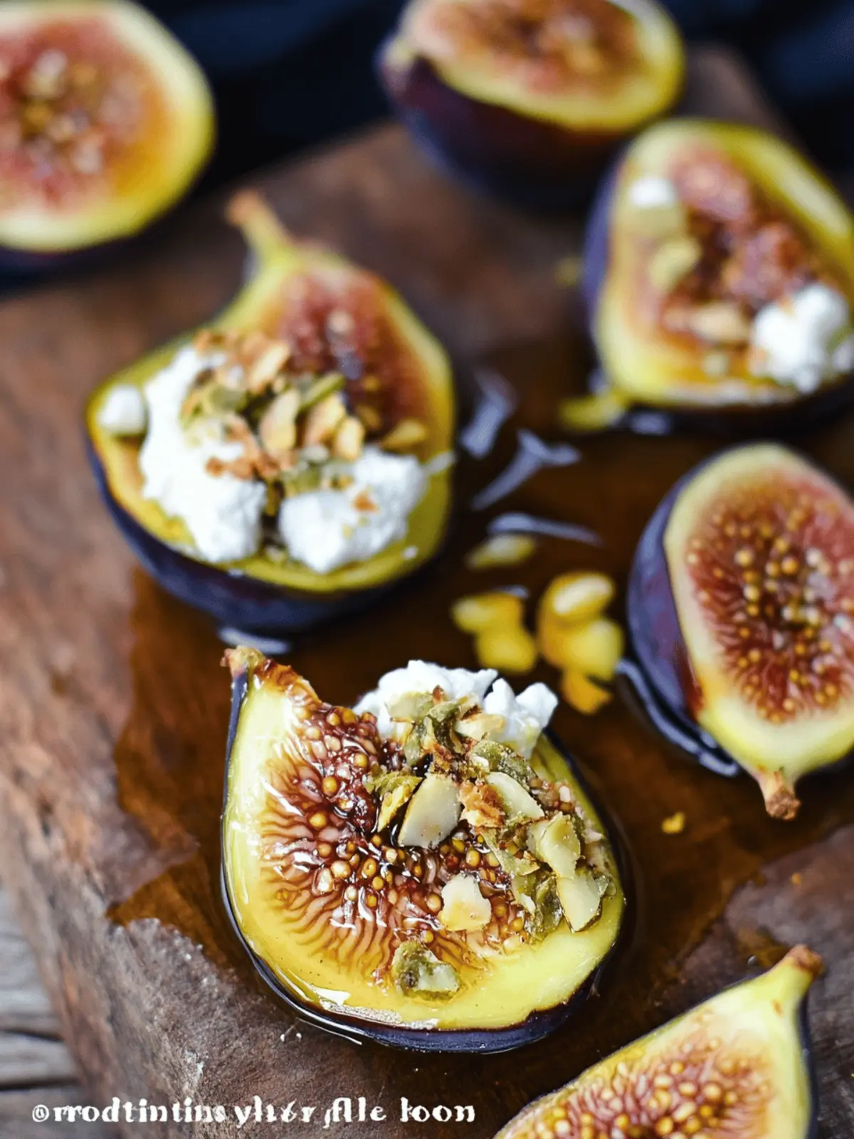 Roasted Figs with Goat Cheese and Honey