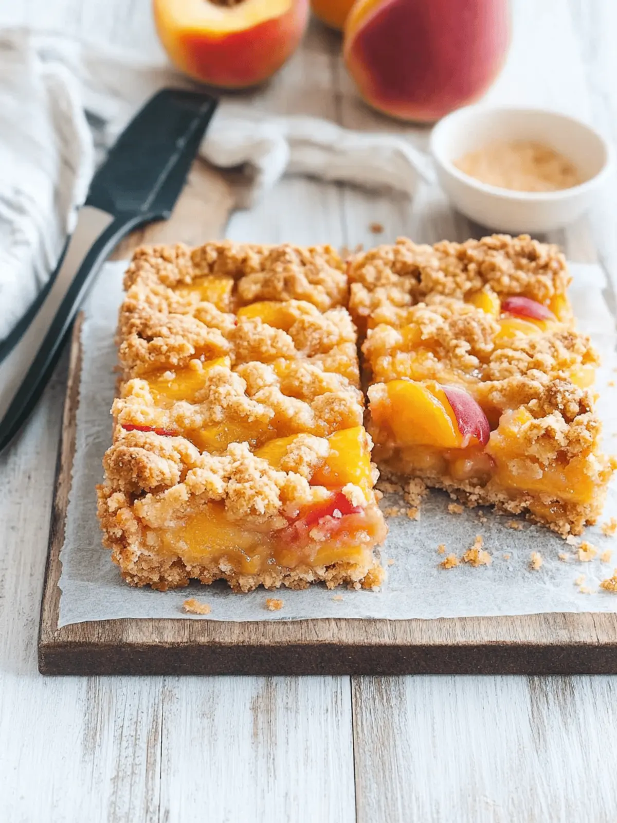 Peaches and Cream Crumble Bars for Ultimate Summer Bliss 4 Peaches and Cream Crumble Bars