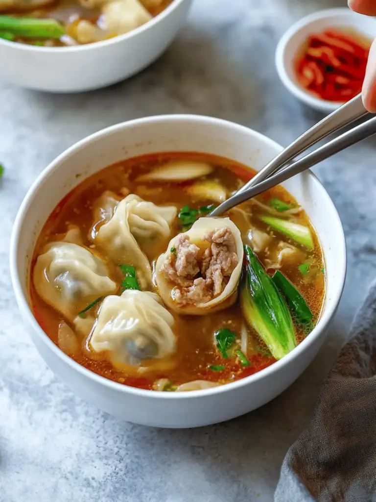Deconstructed Wonton Soup
