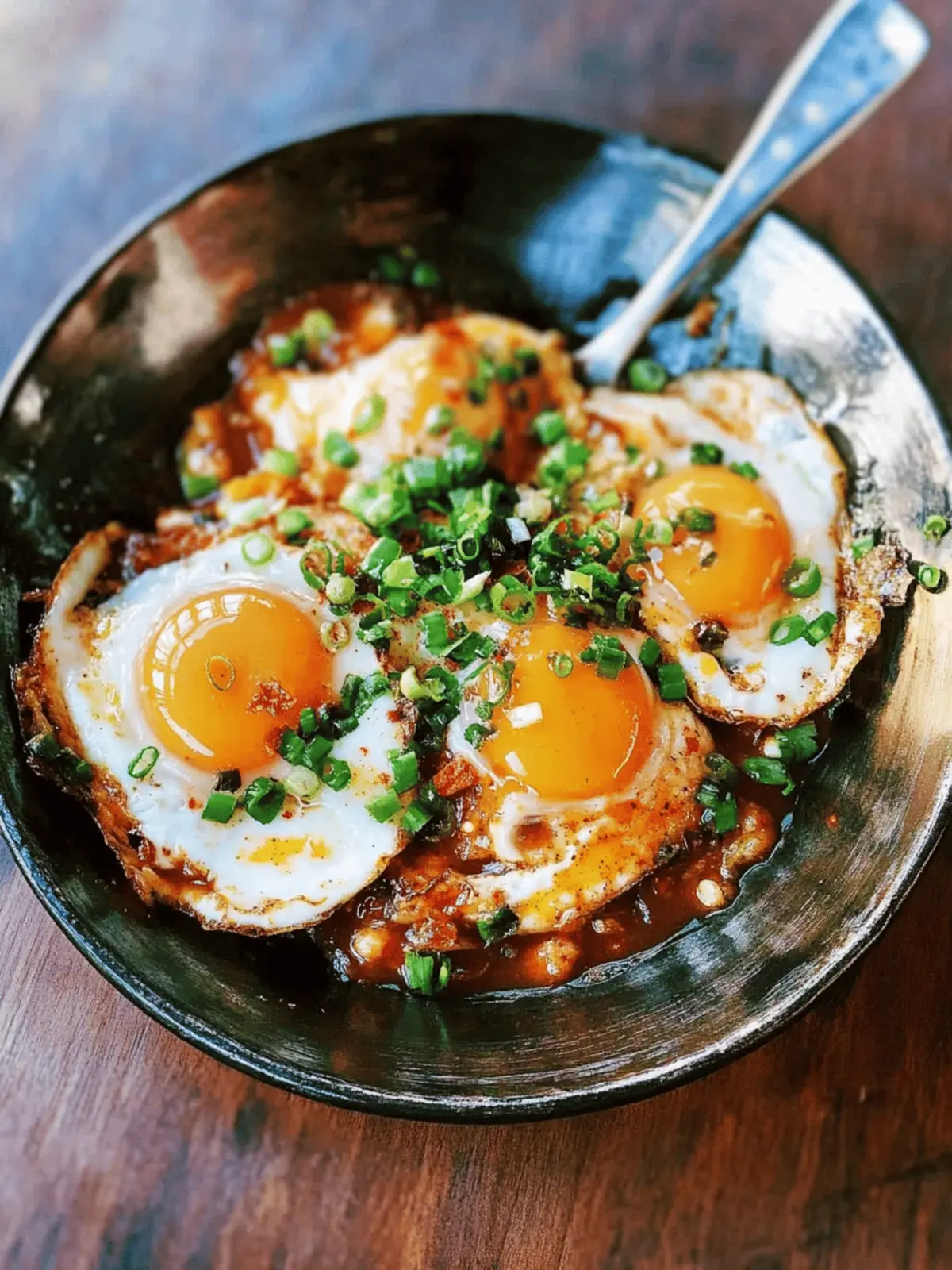 Spicy Sweet and Sour Fried Eggs