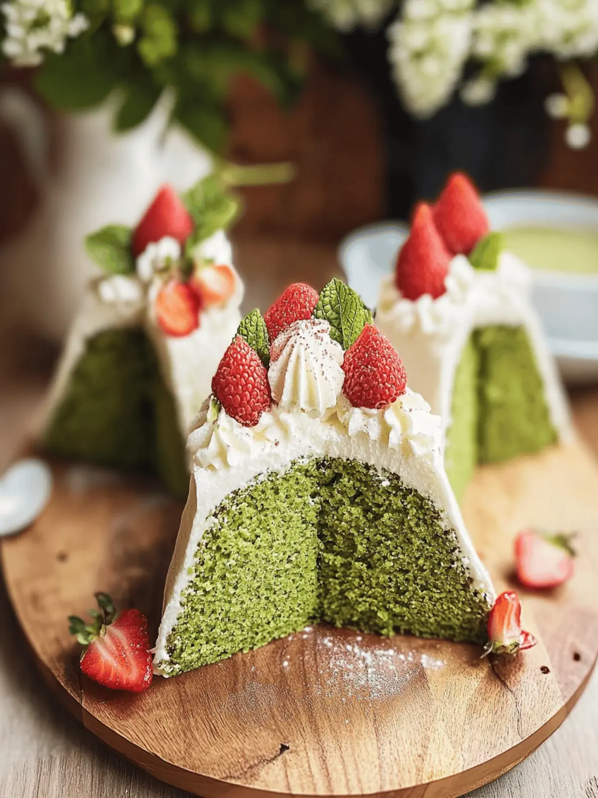 Matcha Chiffon Cake Sandwiches
