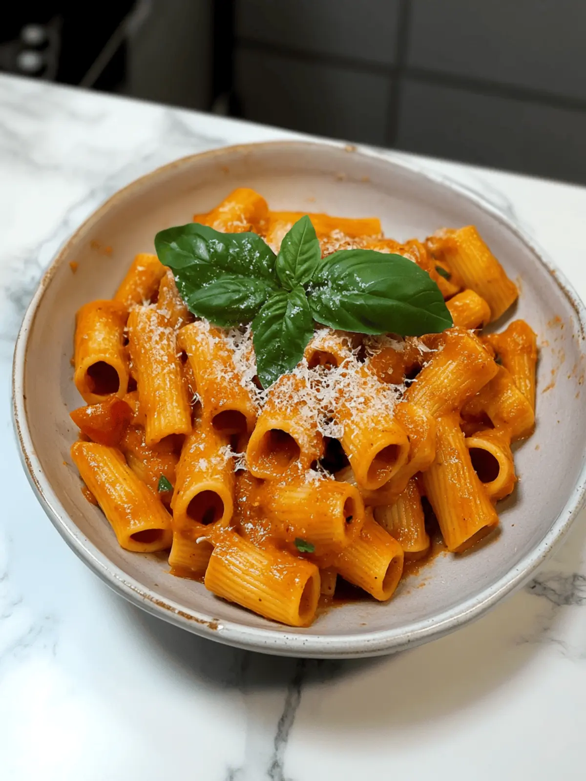 Pasta with Roasted Pepper and Tomato Sauce