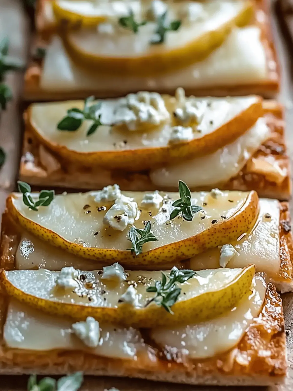 Pear and Gorgonzola Flatbread