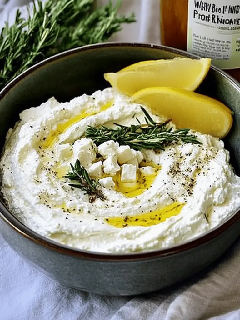 Creamy Whipped Feta with Fresh Herbs