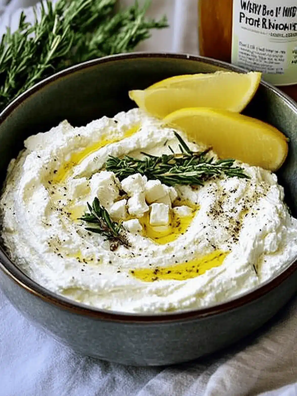 Creamy Whipped Feta with Fresh Herbs