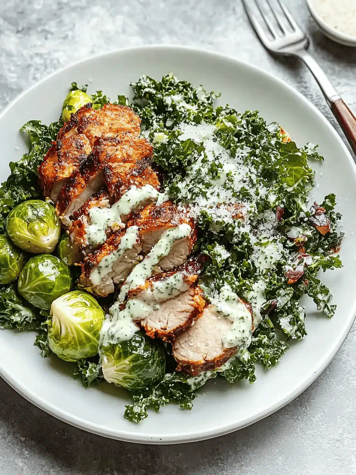 Kale and Brussels Sprouts Salad