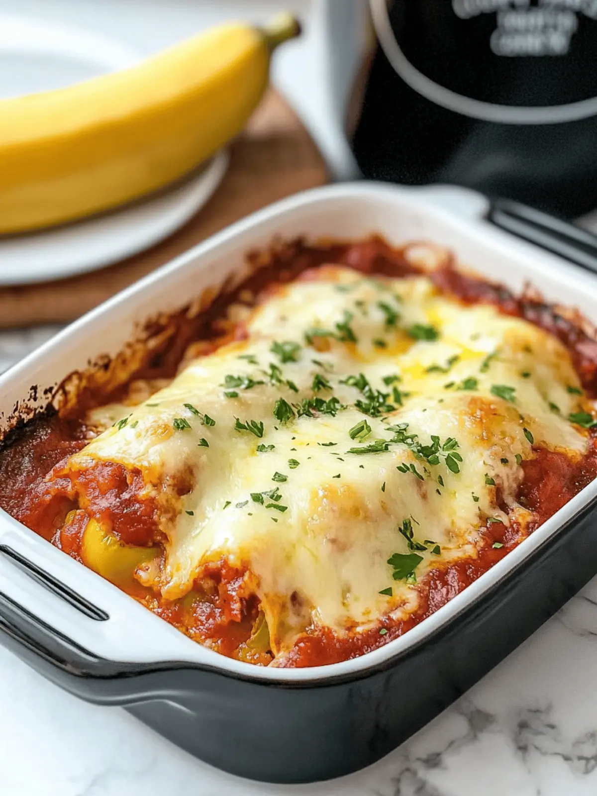Spicy Stuffed Banana Peppers Casserole