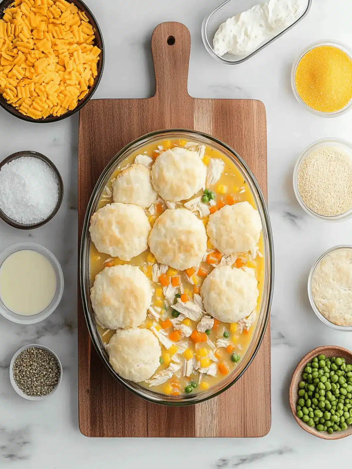 Chicken Pot Pie with Biscuits