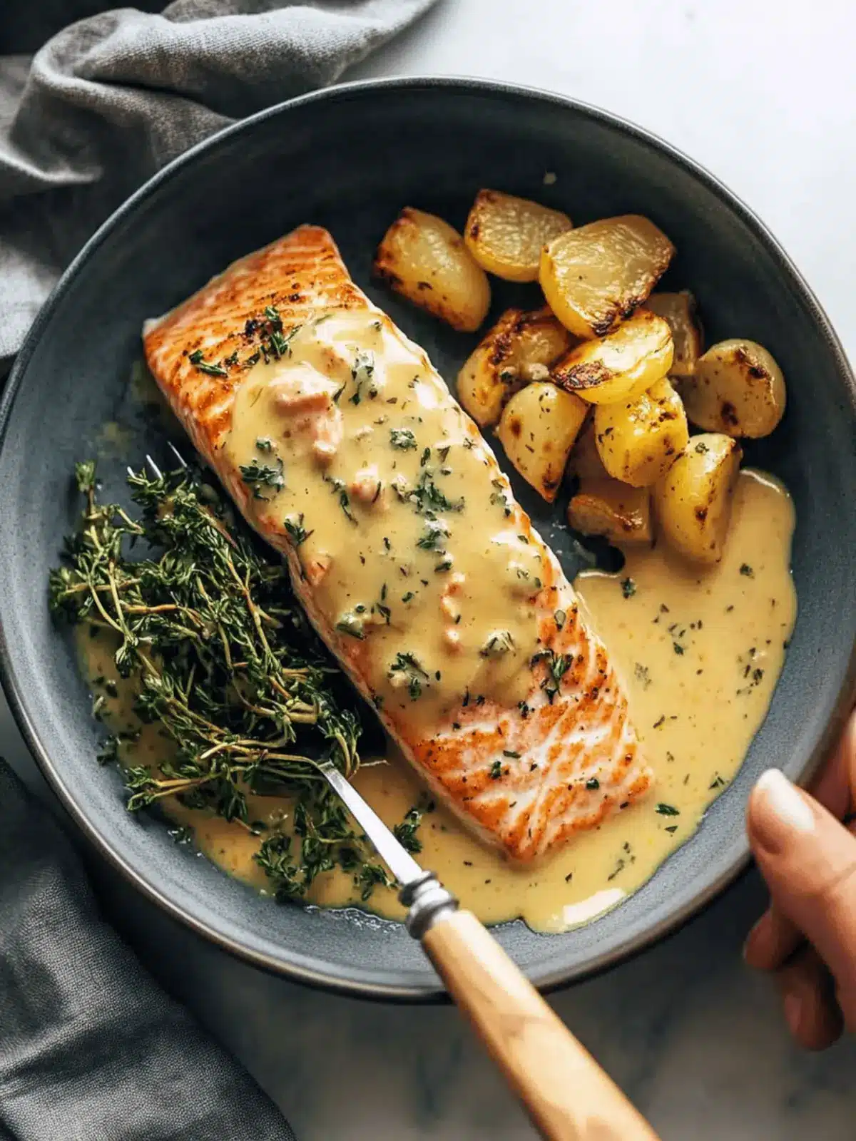 Baked Salmon with Amazing Lemon Sauce