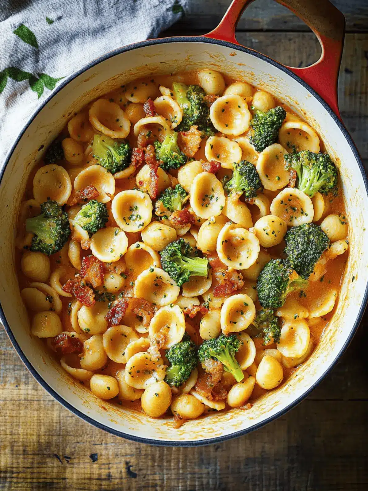 Spicy Bacon Broccoli Orecchiette