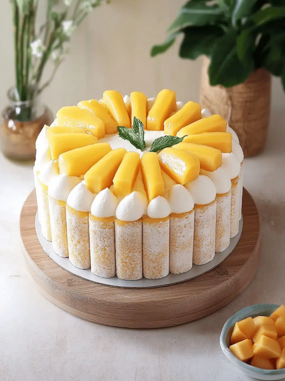 Mango Charlotte Cake
