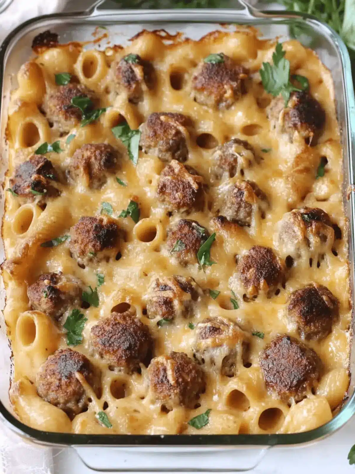 Swedish Meatball Pasta Bake