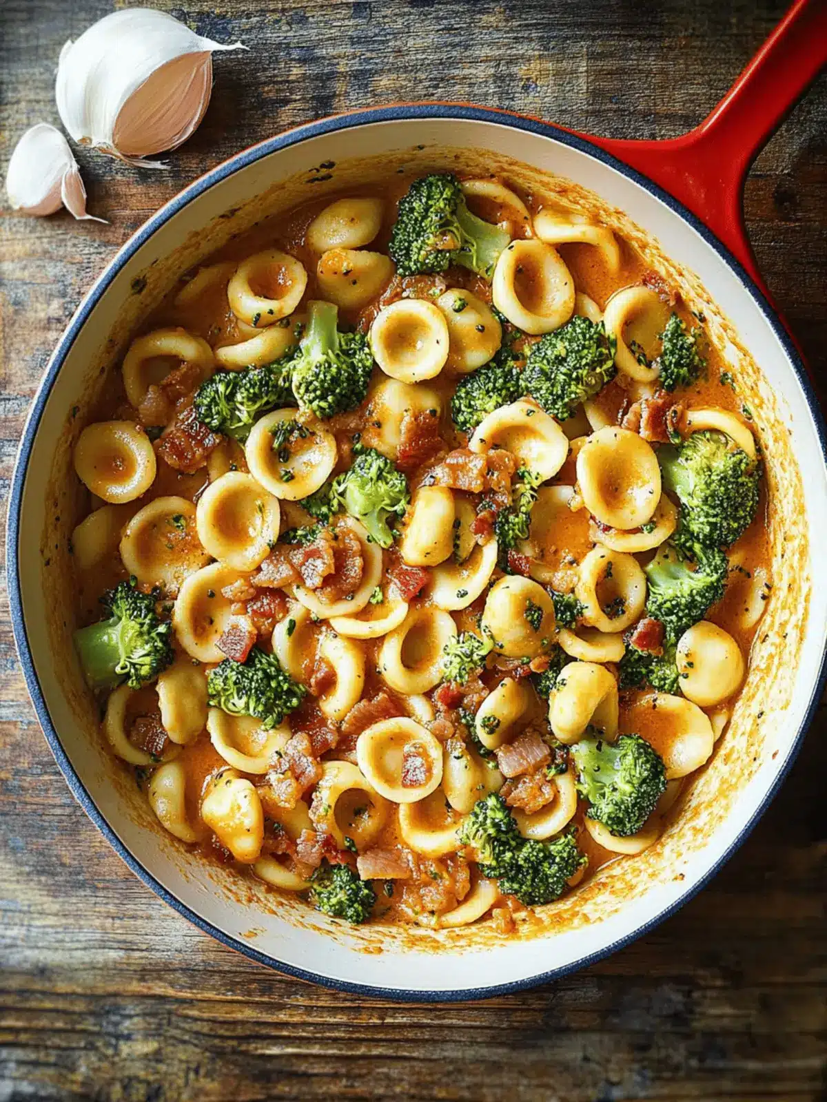 Spicy Bacon Broccoli Orecchiette