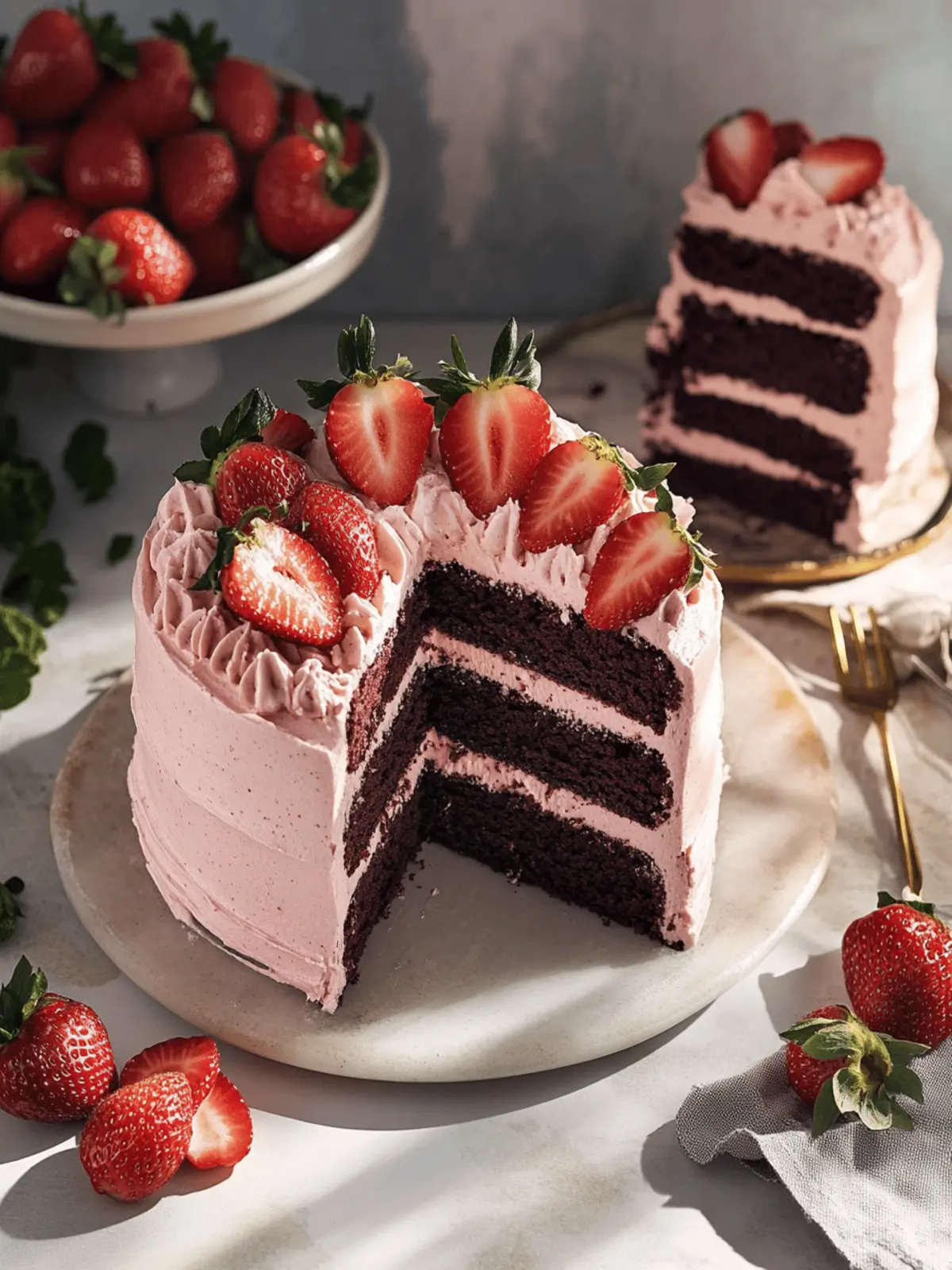 Strawberry Chocolate Cake