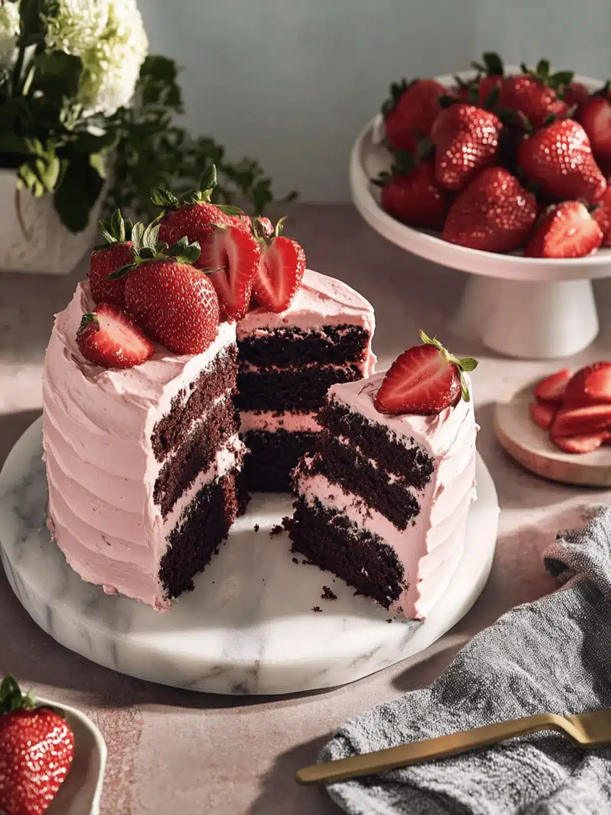 Strawberry Chocolate Cake