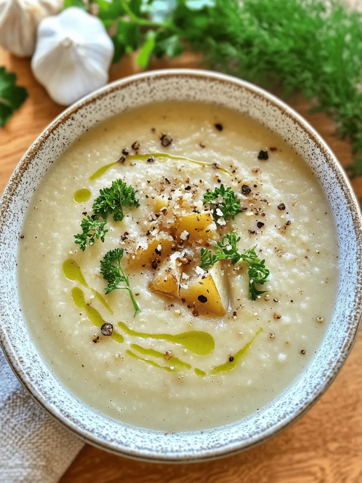 Roasted Garlic Potato Soup