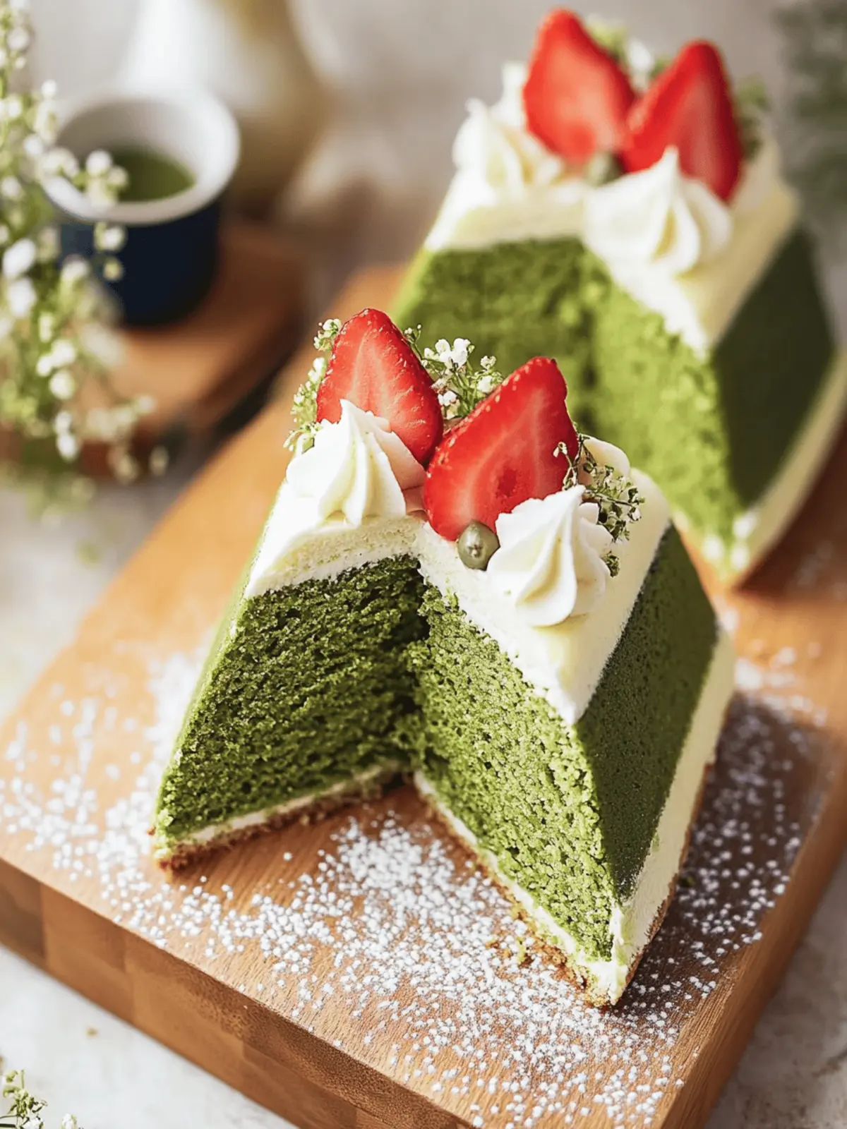 Matcha Chiffon Cake Sandwiches
