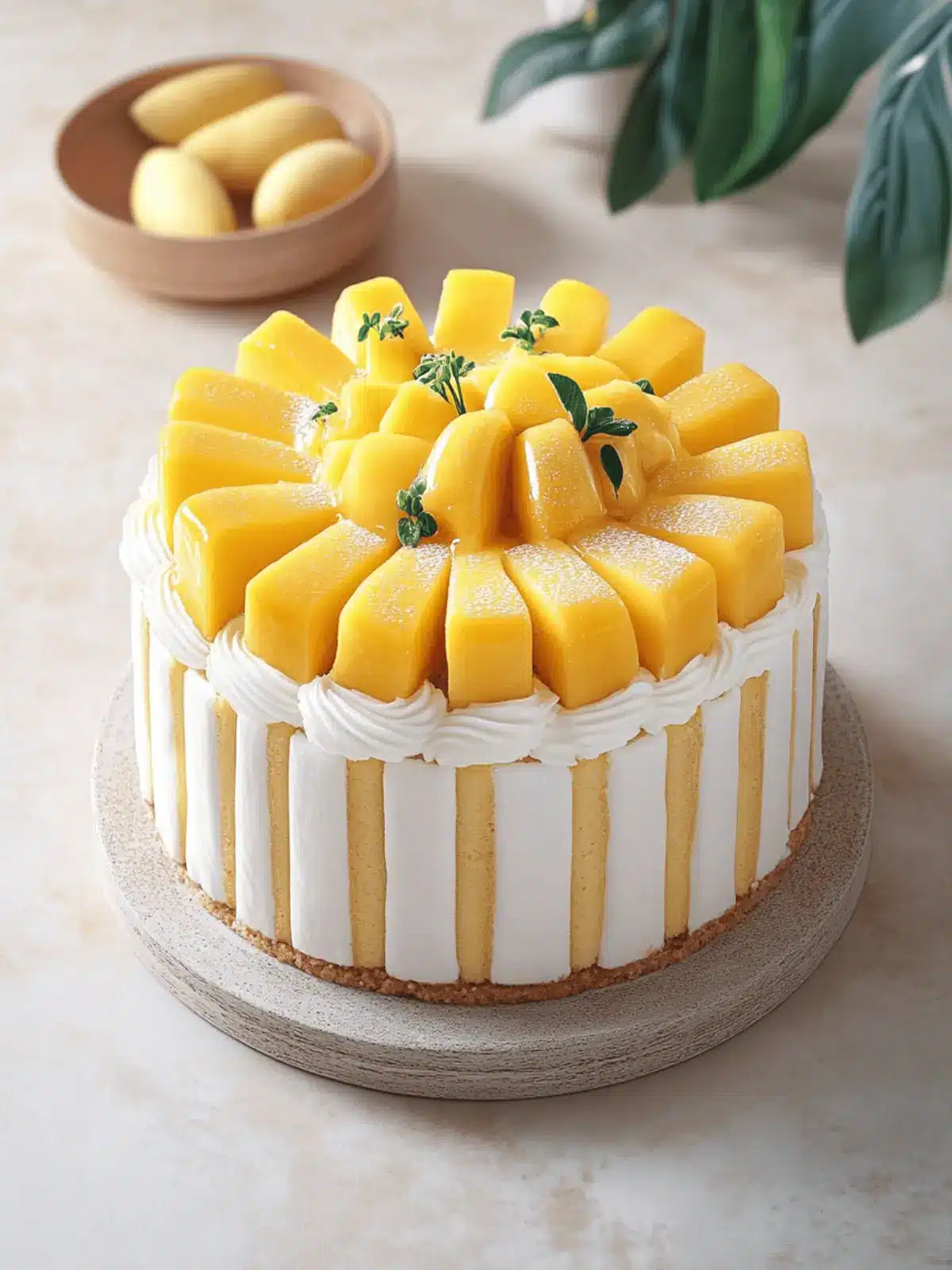 Mango Charlotte Cake