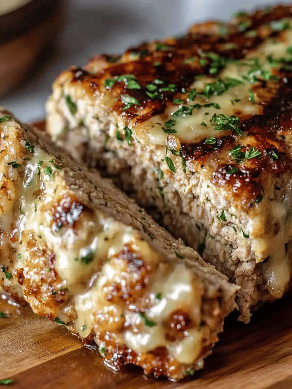 Juicy Garlic Parmesan Chicken Meatloaf