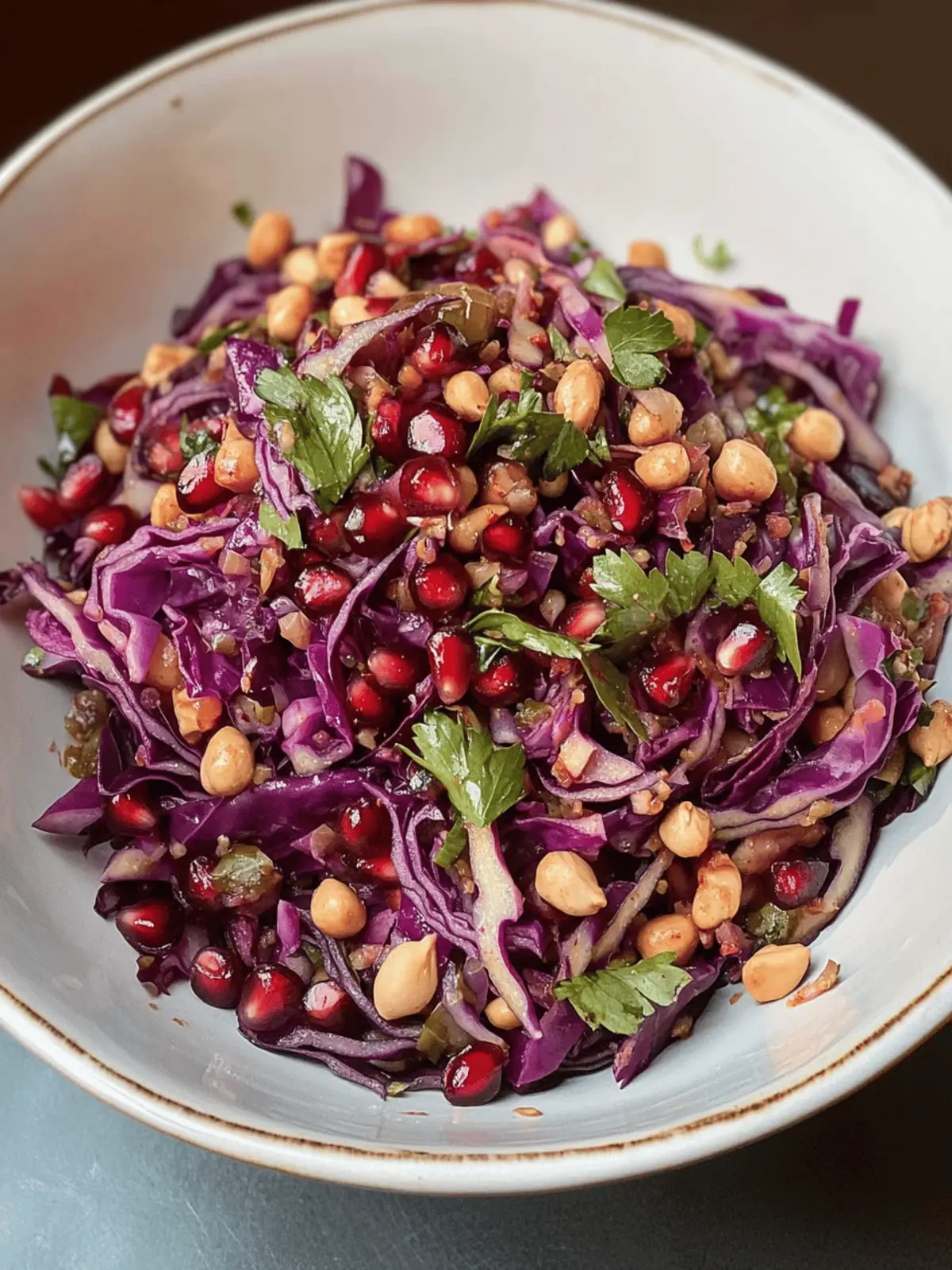 Colorful Red Cabbage Pomegranate Salad for a Healthy Boost 4 Red Cabbage Pomegranate Salad