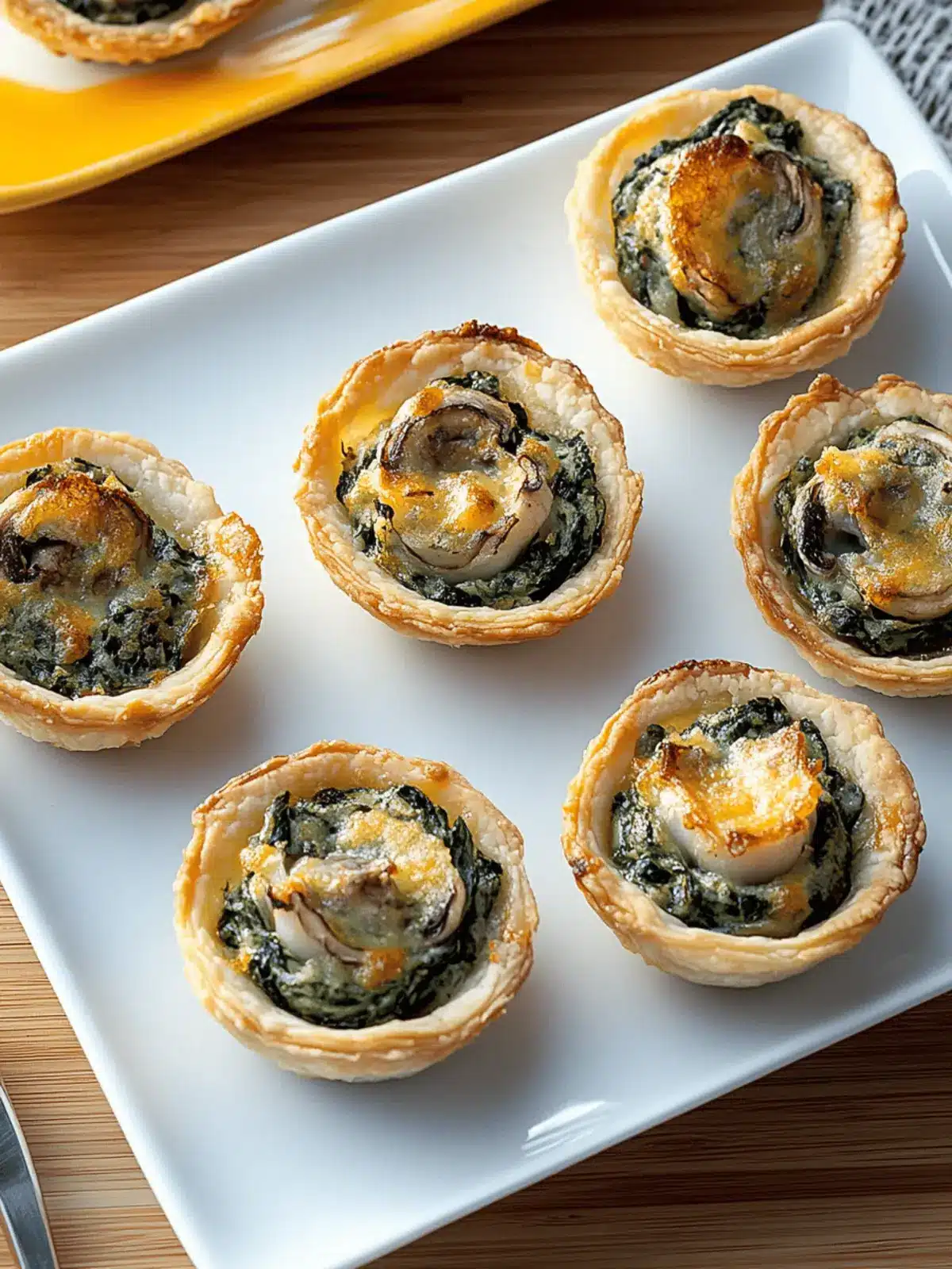 Mini Crab, Spinach, and Mushroom Tarts