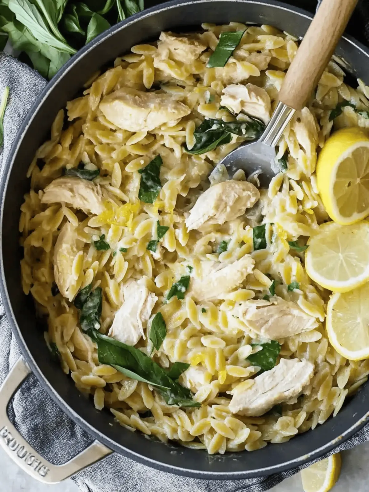 One Pot Lemon Chicken Orzo