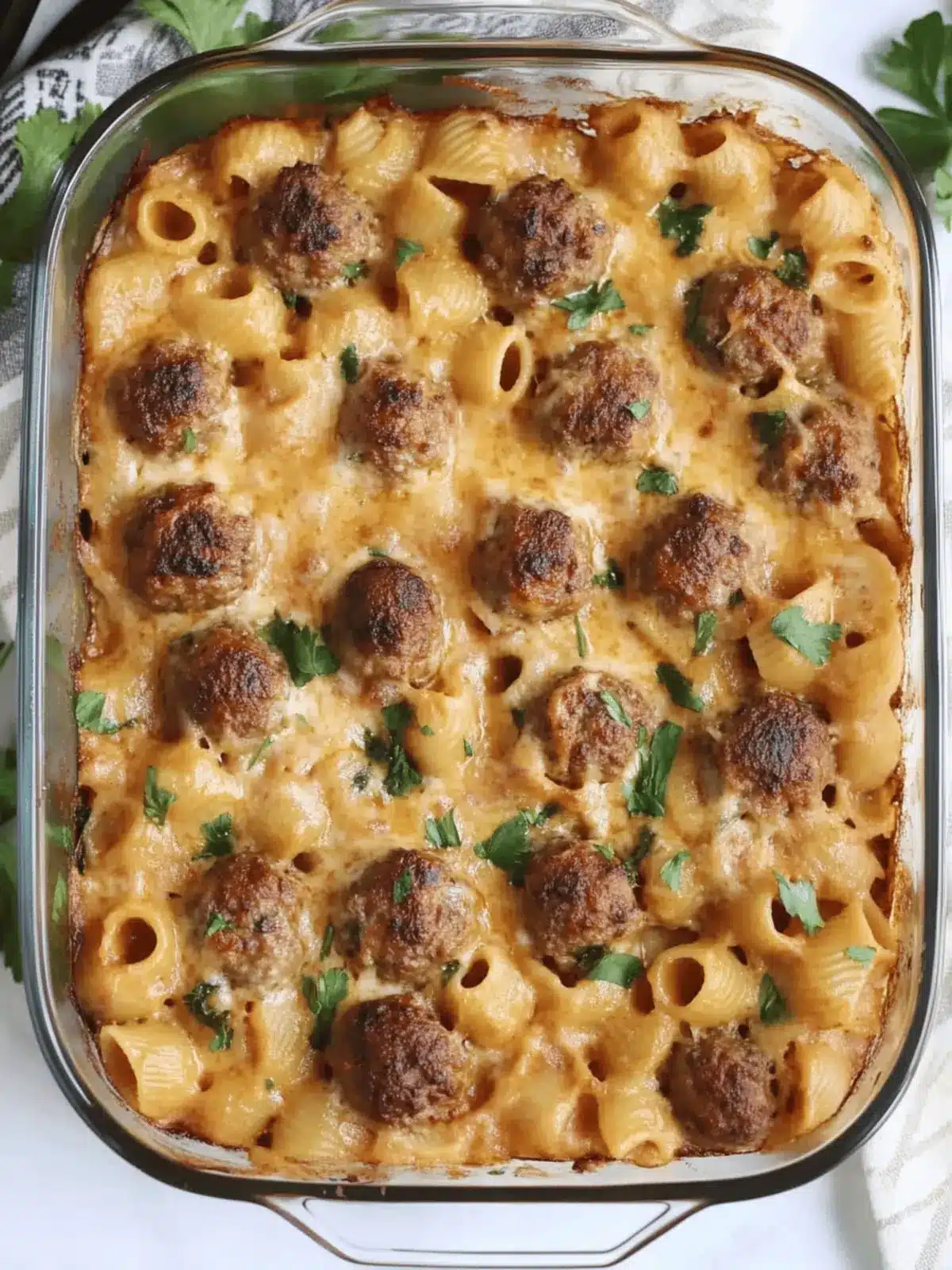 Swedish Meatball Pasta Bake