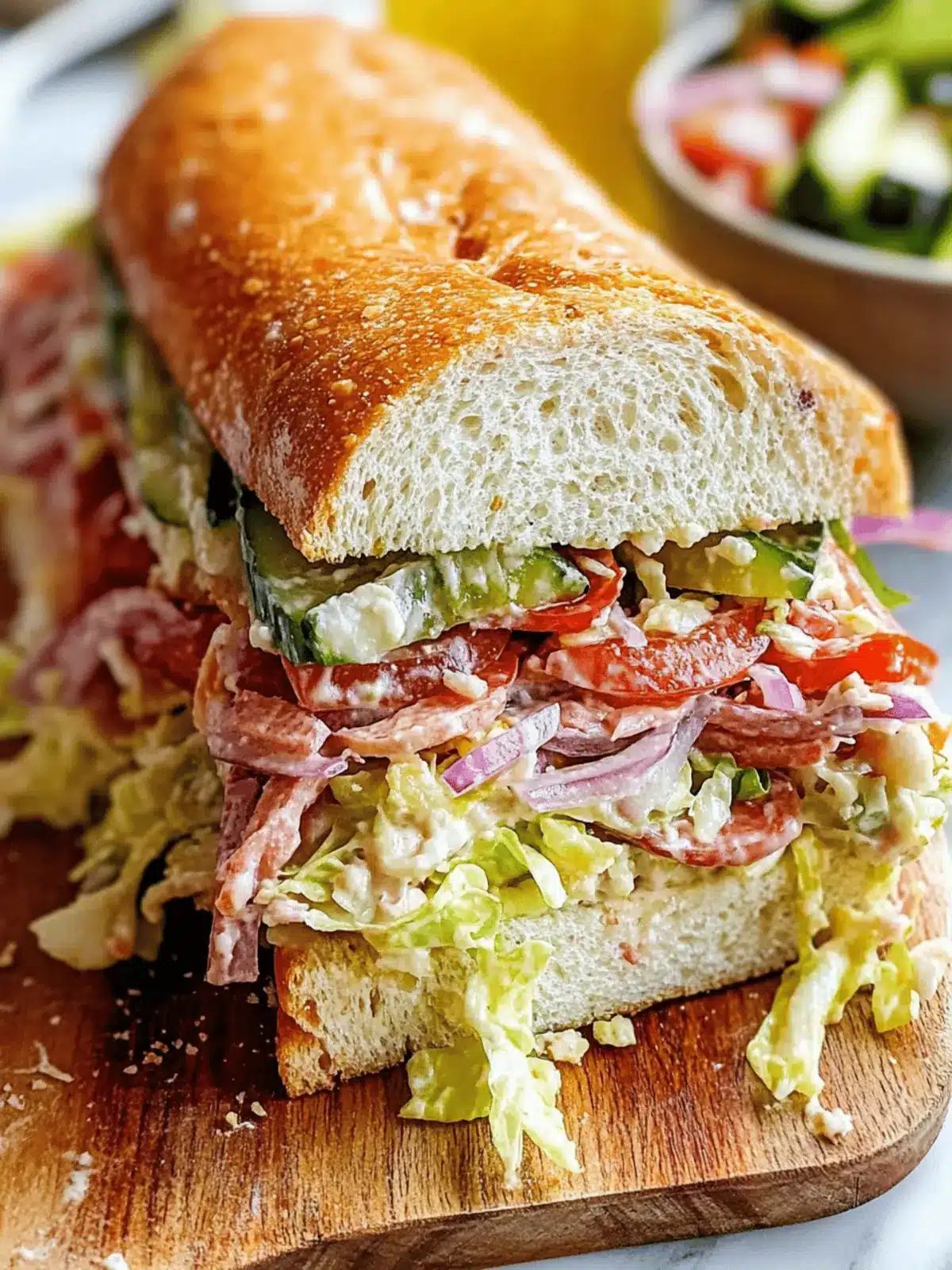 Italian Grinder Salad Sandwich