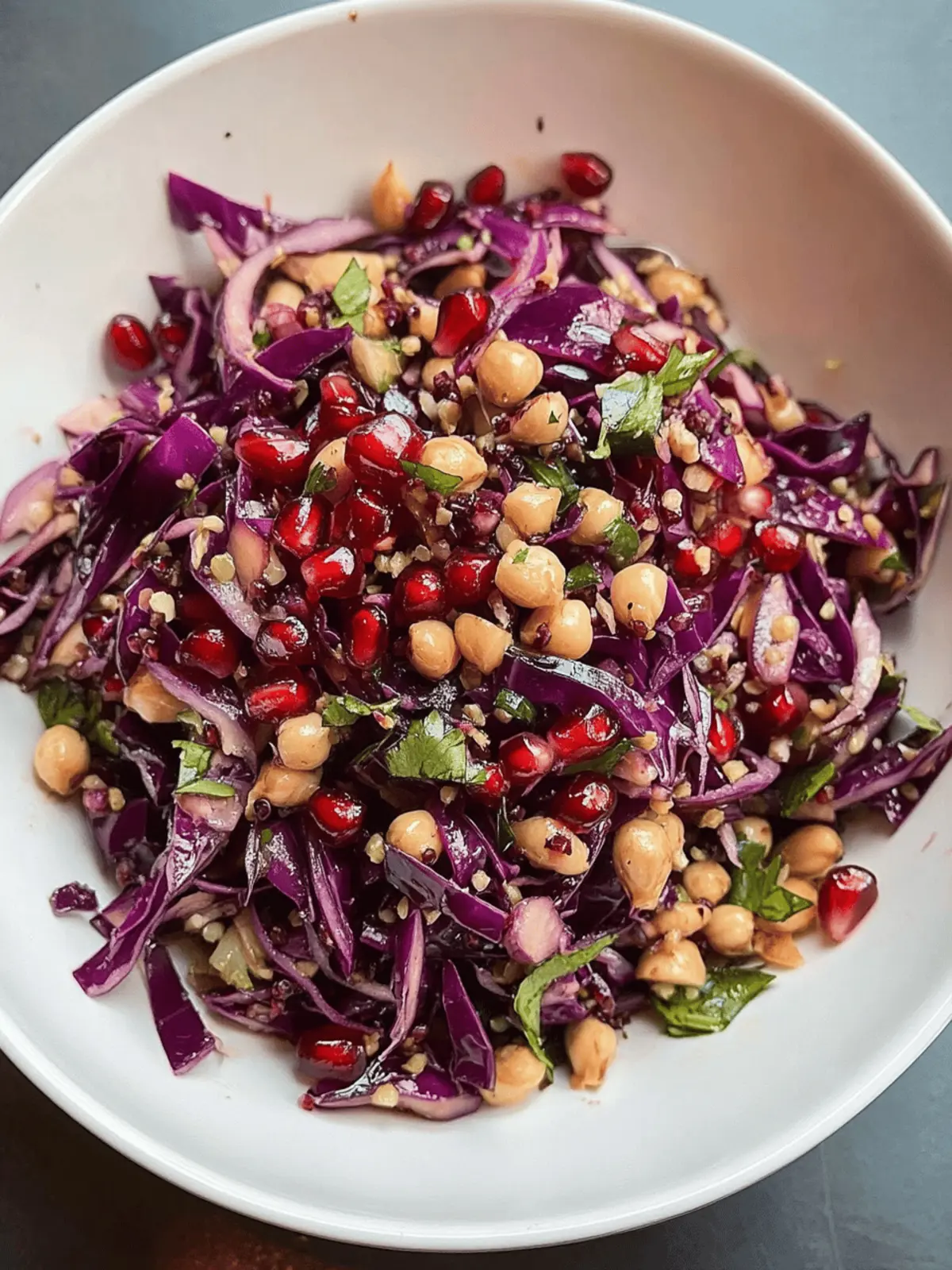 Colorful Red Cabbage Pomegranate Salad for a Healthy Boost 2 Red Cabbage Pomegranate Salad