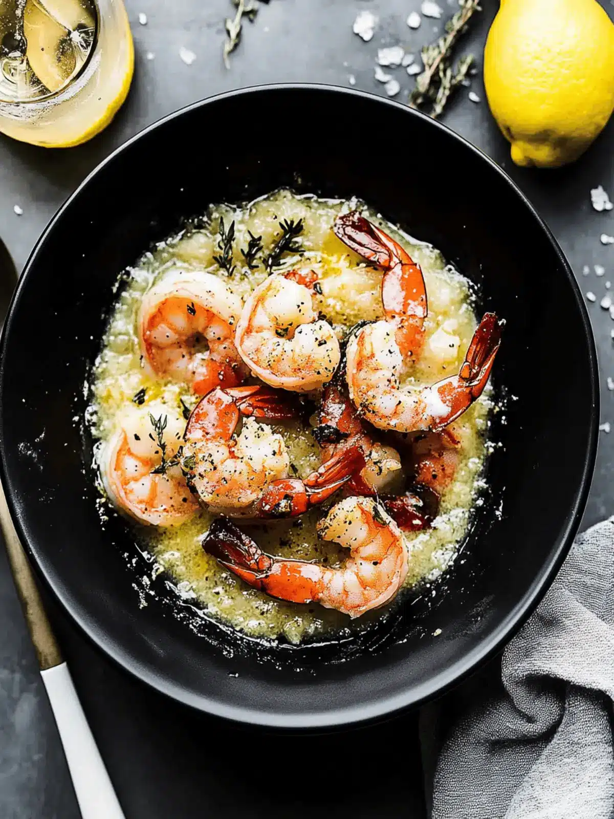 Prosecco Butter Poached Shrimp