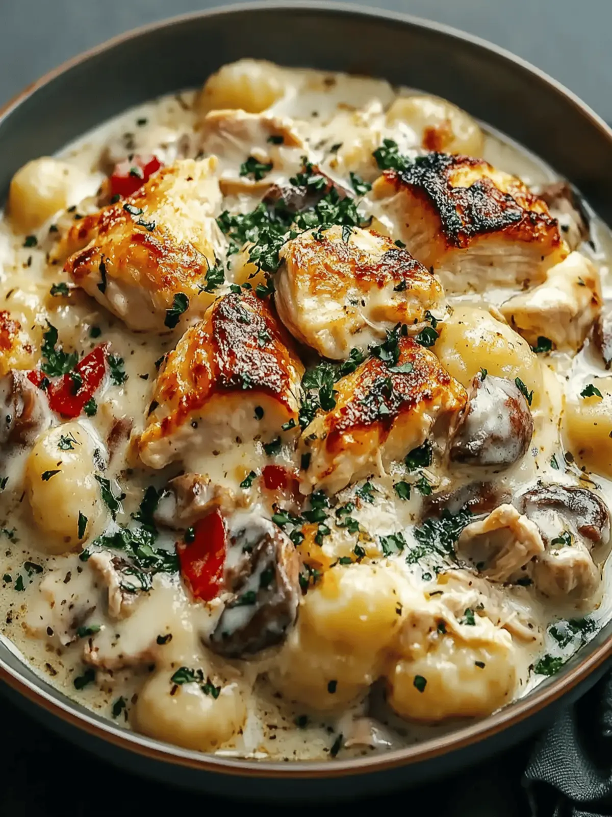 One Pot Gnocchi Chicken Pot Pie