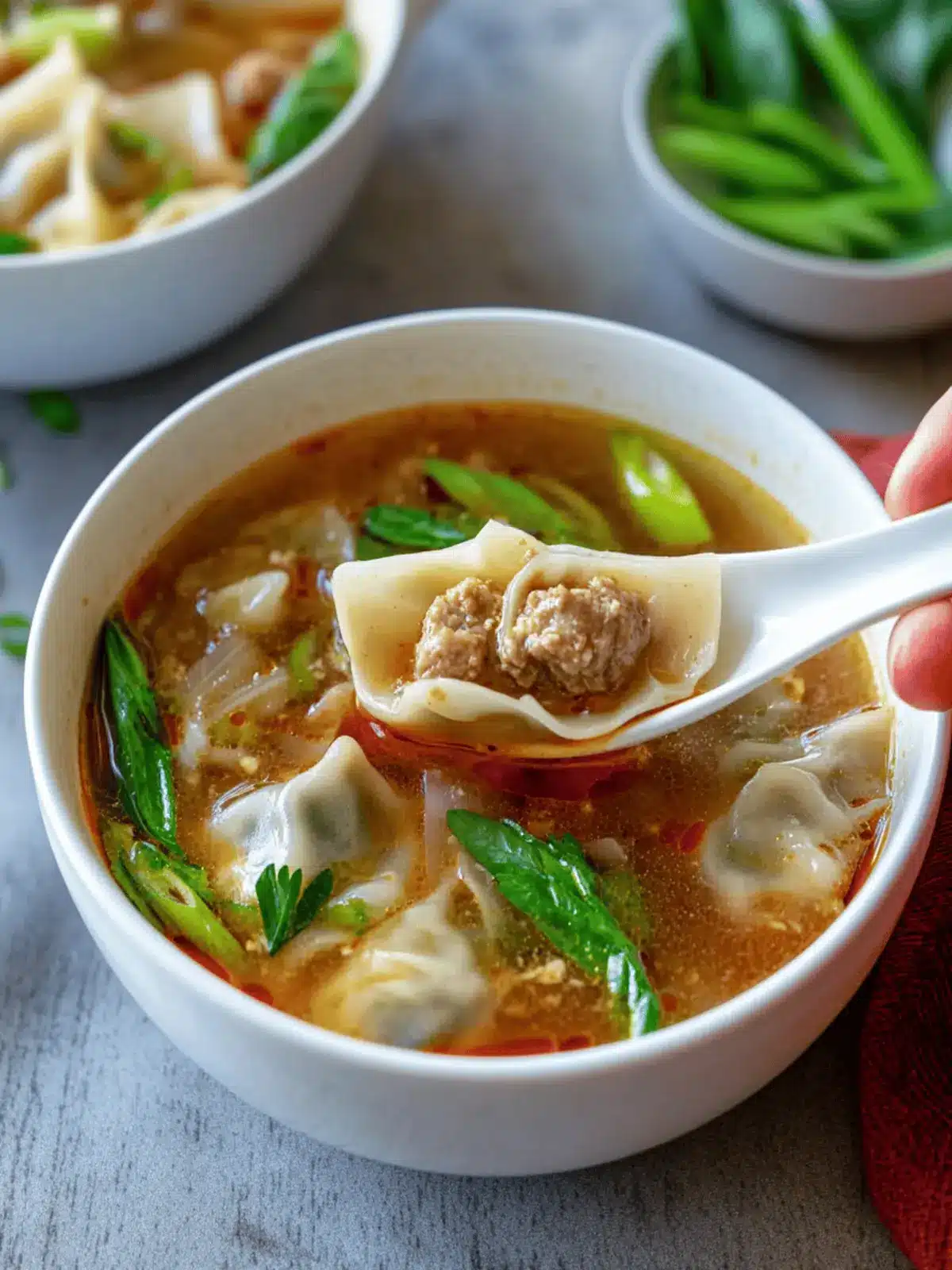 Deconstructed Wonton Soup
