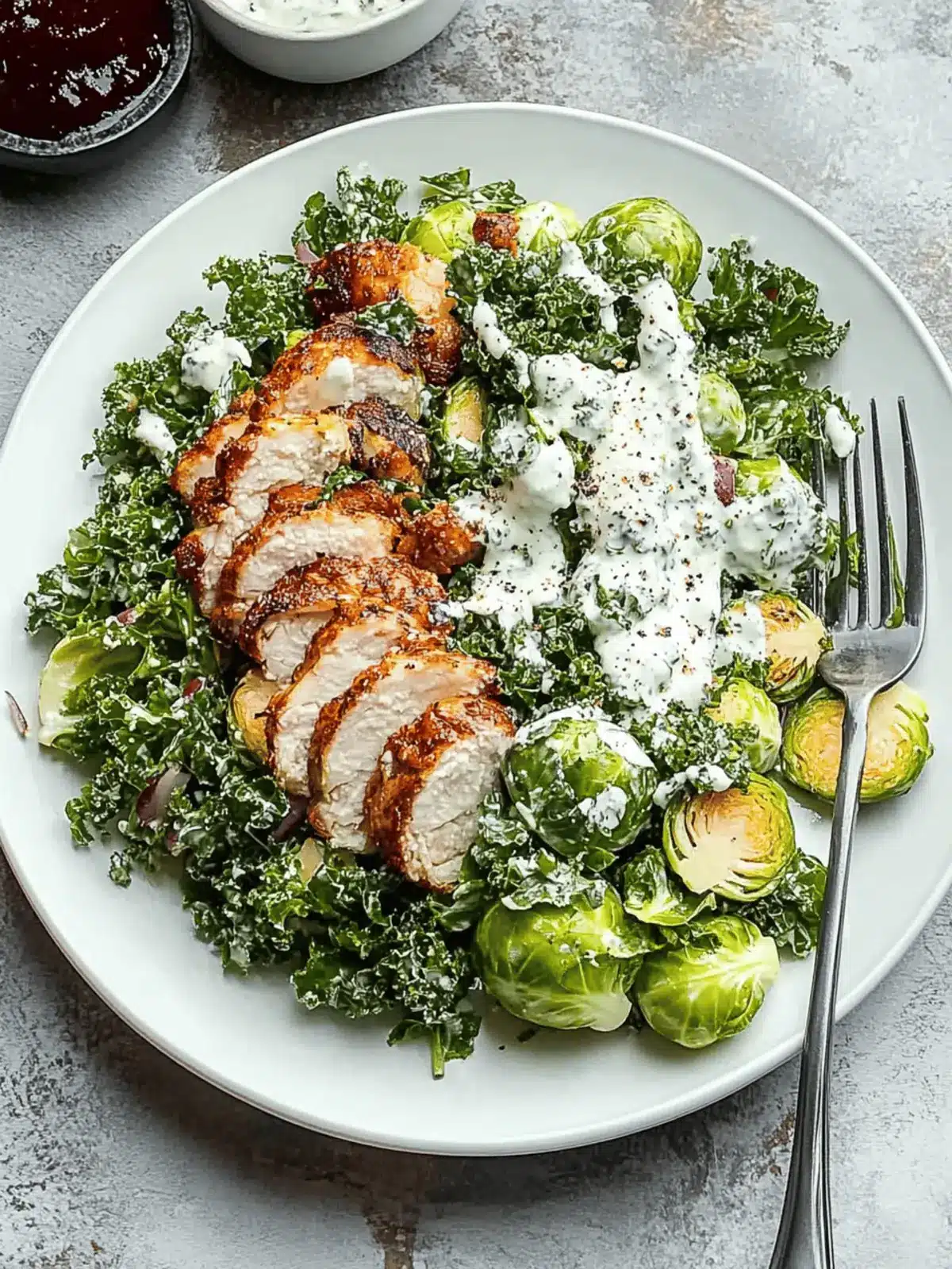Kale and Brussels Sprouts Salad