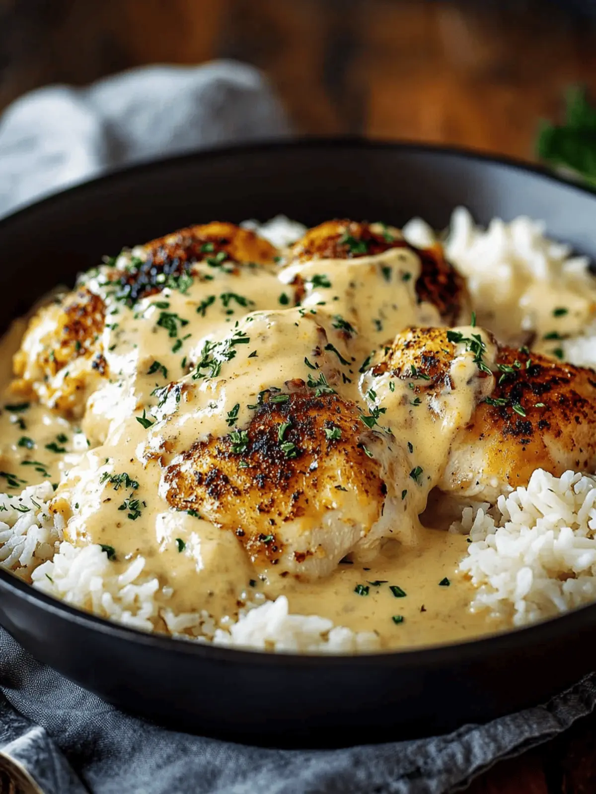 Sizzle Up Creamy Smothered Chicken And Rice
