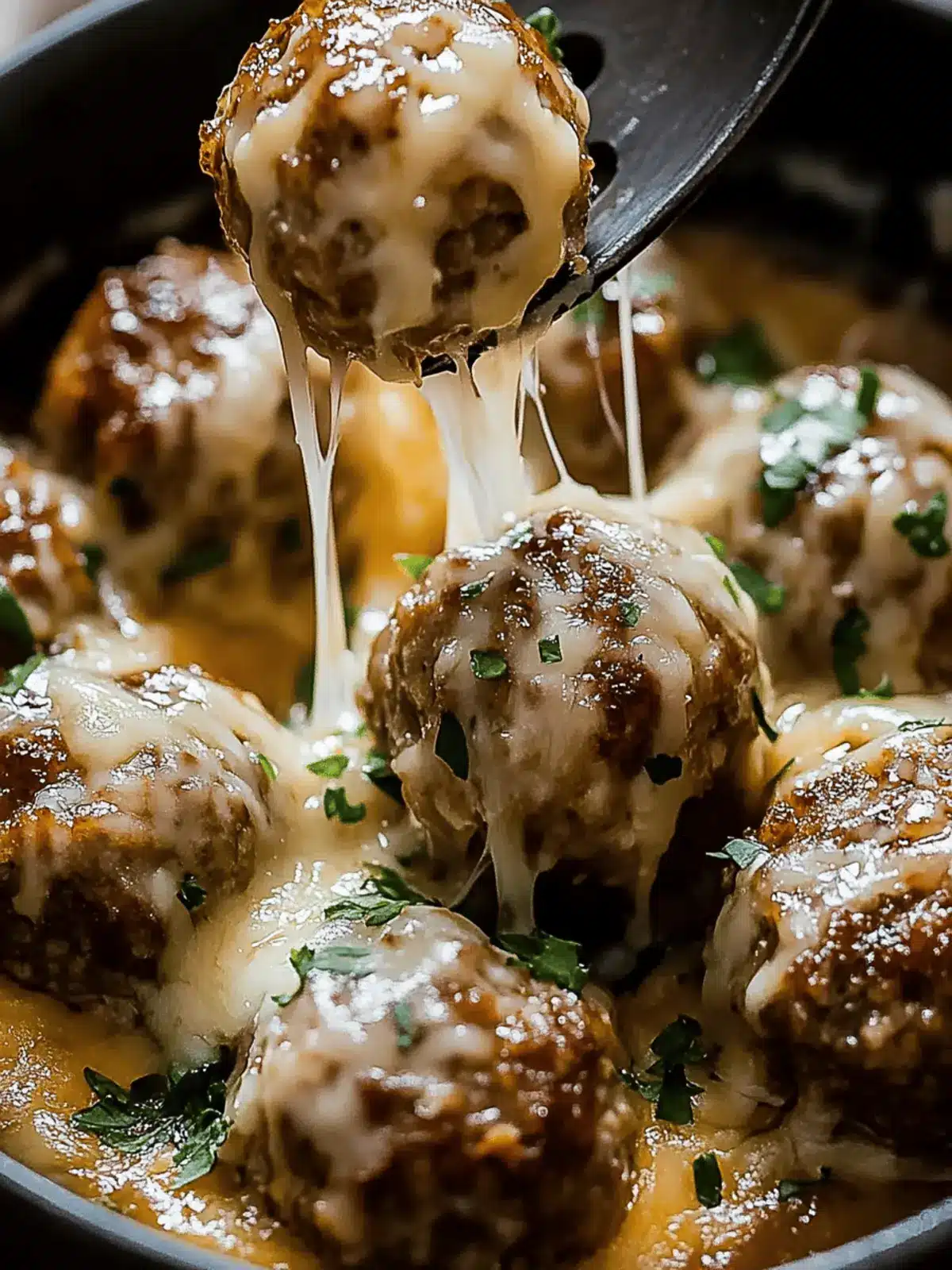 Cheesy French Onion Meatballs