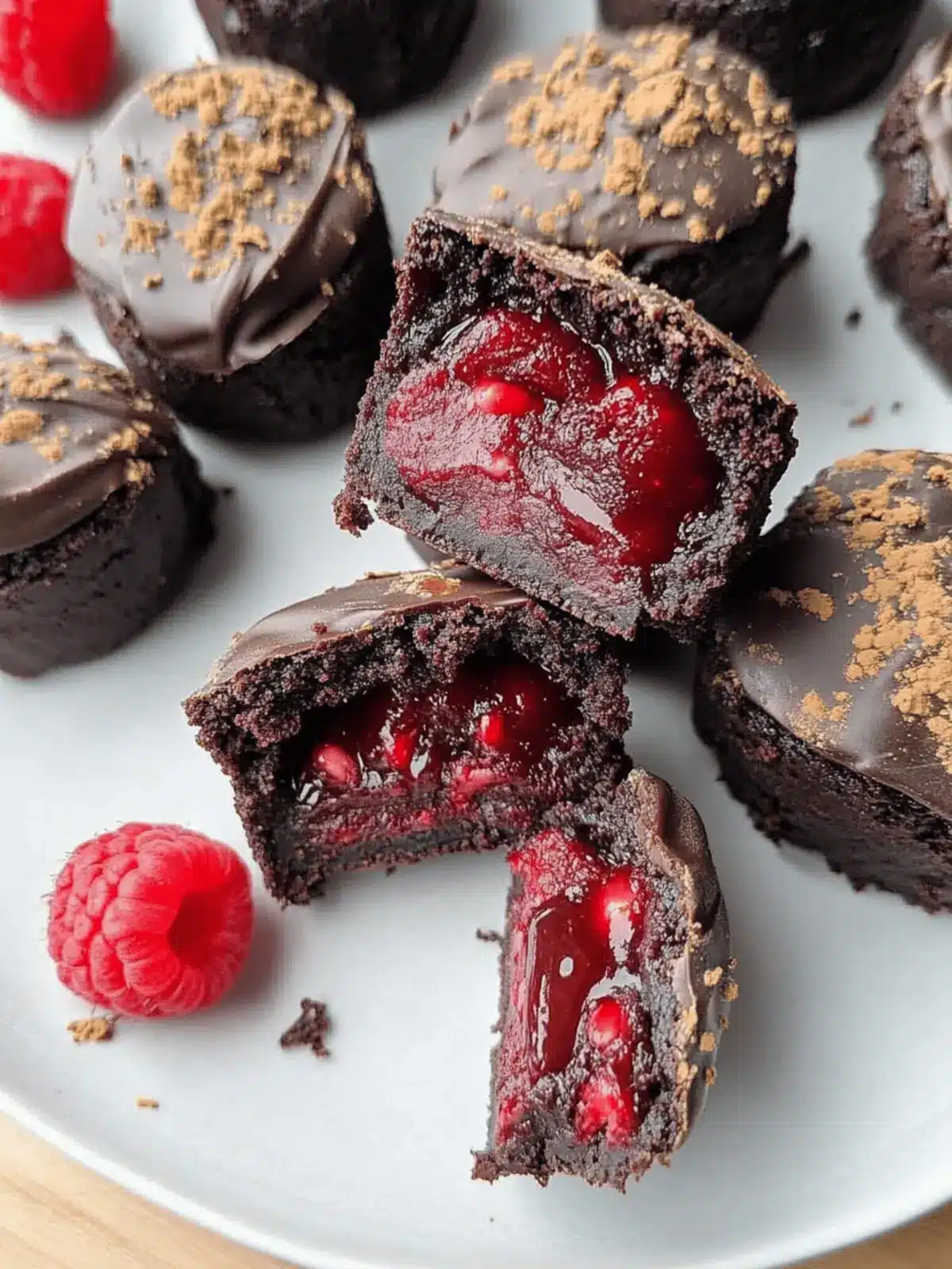 Raspberry Brownie Date Bites