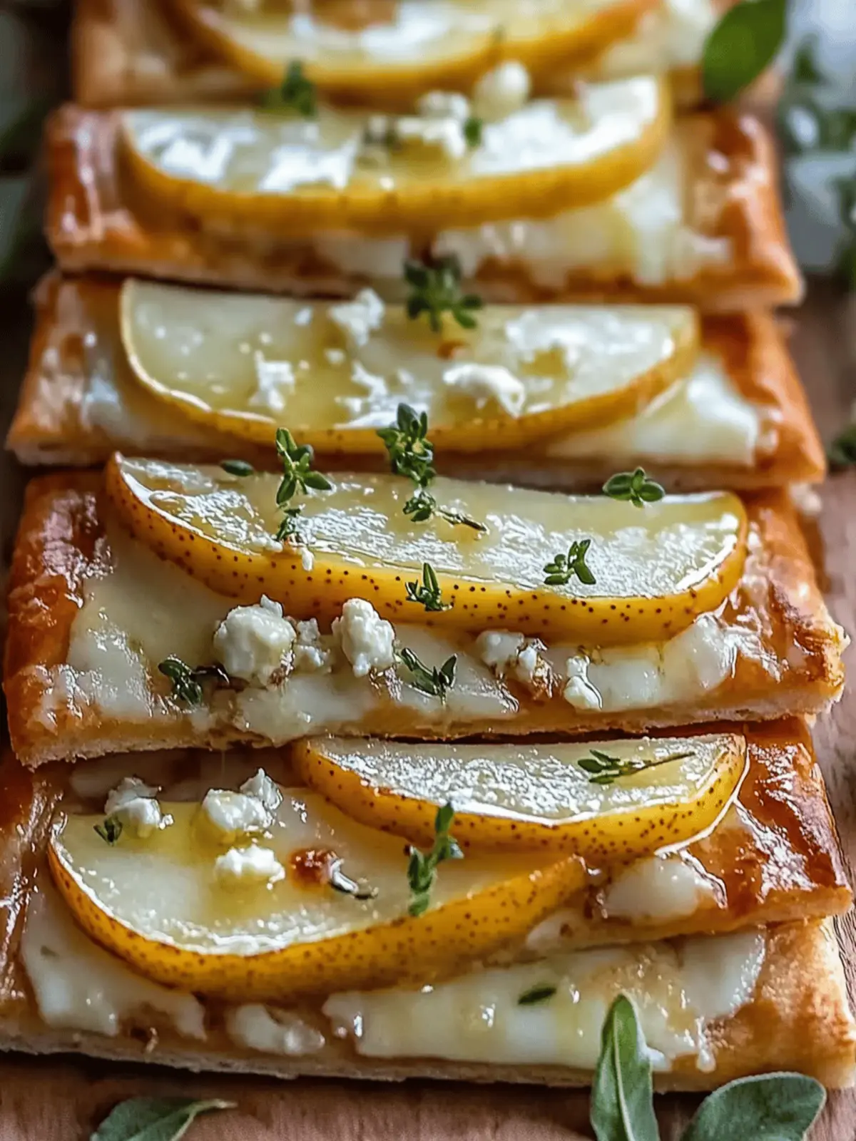 Pear and Gorgonzola Flatbread